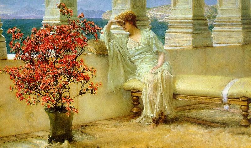 Alma Tadema Her Eyes are with Her Thoughts Germany oil painting art